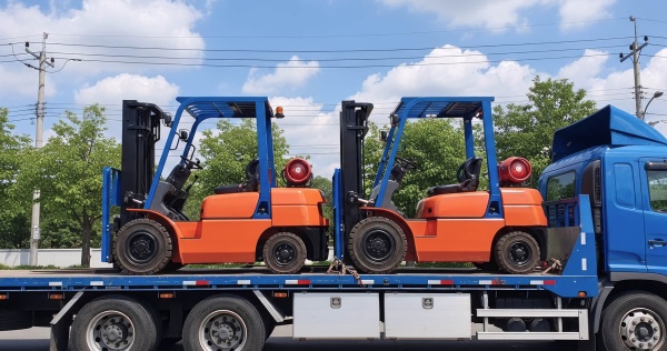 Перевозка техники: автомобильная перевозка вилочных погрузчиков